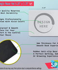 Custom Photo And Text Mouse Pad Neoprene Gaming Desk Mat Dope Personalized Office Accessory With Rubberized Base For Smooth Glide And Precise Control During Long Gaming Sessions Square Shape shown in image.