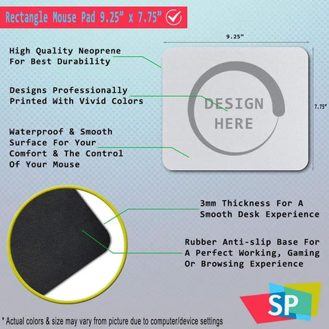 Custom Photo And Text Mouse Pad Neoprene Gaming Desk Mat Dope Personalized Office Accessory With Rubberized Base For Smooth Glide And Precise Control During Long Gaming Sessions Square Shape shown in image.