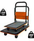 Smooth Rolling Heavy Duty Hauler Boasting 330 Pound Capacity And 360 Swivel Silent Wheels Makes Moving Gear A Breeze Grab This Solid Orange Platform Dolly With Two Layers.
