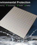 12 Inch Square Rain Showerhead With 11 Inch Adjustable Extension Arm Ultra Thin High Pressure Stainless Steel Shower Head Brushed Nickel Finish