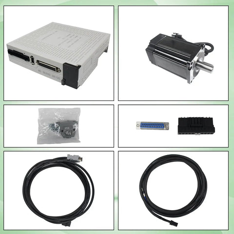 400W 220V Servo Motor Kit With Brake, Driver And Encoder Cable, CNC Controller Bundle for milling machines and engravers
