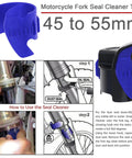 All In One Front Fork Maintenance Kit For Motorcycles, Fork Seal Saver Cleaner 45mm To 55mm with instructions and tool images