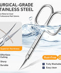 Pro Grade Extra Fine Cuticle Scissors With Curved Blade For Nails And Eyebrows On Point Precision Grooming Kit For Manicure Pedicure