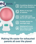 Calming Baby Sleep Aid With 6 Soothing Vibration Modes And Red Night Light To Help Your Little One Sleep Like A Champ