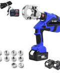 Heavy Duty Hydraulic Crimping Tool Electric With 12 Dies And Rechargeable Battery For Heat Shrink Connectors Terminal Wire Cable with charger.