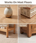 16 Piece Heavy Duty Furniture Sliders With Strong Self Adhesive Base Black Glide Pads on hardwood, laminate, carpet, and tile floors.
