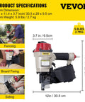 Coil Siding Nailer CN55 From One Inch To Two And One Quarter Inches 15 Degree Pneumatic Siding Nail Gun With Tool Dimensions