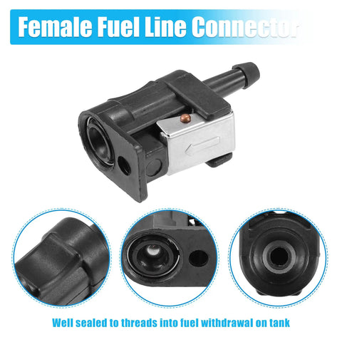 Female fuel line connector for Three Pack Marine Fuel Line Connectors 6mm Female To 6mm Male Quick Connect Fittings for Yamaha Outboards