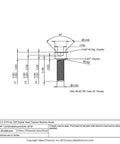 Technical drawing of Titanium Socket Head Machine Screw For Thread Size Zero To Eighty UNF Grade Two CP Pack Of Twenty Five True Titanium Corrosion Resistant For Saltwater Use Lightweight And Beefy High Strength Fastener For Precision Assemblies.
