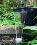 Pond Waterfall Spillway Kit With 1200GPH Pump, 10 Ft Corrugated Tubing, Filter Media, And Spillway For Outdoor Pondless Waterfall