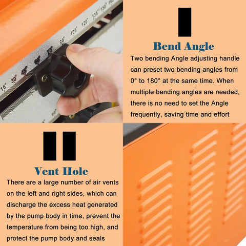 1700W Electric Rebar Bender With Foot Switch Heavy Duty Steel Bar Crimper For Up To 180 Degrees angle adjustment handle close-up