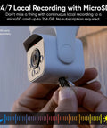 Person inserting microSD card into Bulb Cam 2K HD Smart Security Light With Color Night Vision, close-up view, E26 socket