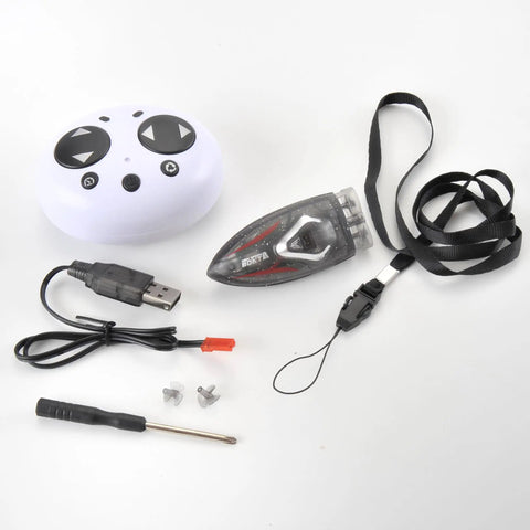 Mini Remote Control Boat 360 Degree Rotating RC Boat With 2 4 GHz Operation Built In Rechargeable Battery components shown