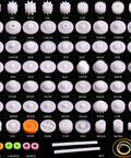 All In One Plastic Gear Kit For DIY Robots And Education 75 Piece Set with various gears and components on black background