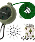 Lightweight Travel Clothesline Cord 33ft Adjustable Outdoor Indoor Laundry Rope With 12 Stoppers And Windproof Clothespins