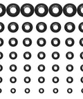 Heavy Duty Internal Tooth Star Lock Washer Kit For Quick One Way Locking On Axles 49 Piece Set With Oiled Phosphate Finish