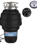 1.25 HP Quiet Garbage Disposal With Anti Jam Torque Master Grinding System, Stainless Steel Food Waste Grinder, 2800 RPM, Black