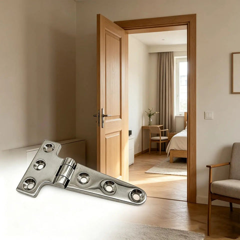 Heavy Duty T Pattern Door Hinge in 316 Stainless Steel Built Tough With Pre Matched Screws for Quick Install High Strength Door Joint