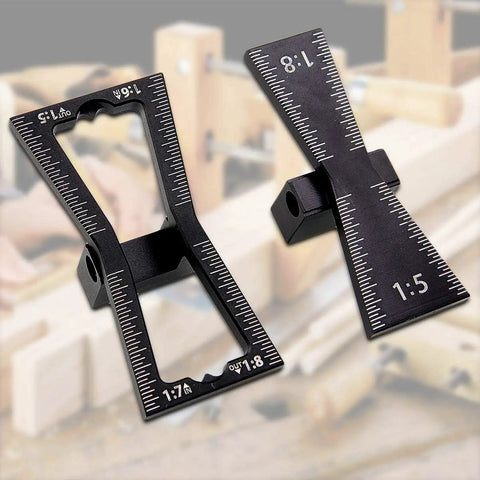 Heavy Duty Aluminum Dovetail Marker Guide Two Pack with precision scales for crisp joint assembly and DIY woodshop builds.