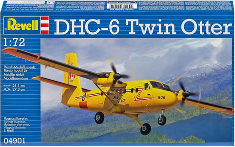 DHC 6 Twin Otter Model Kit Non Riding Toy Aircraft in Multi Color Finish Dope Easy Build Collectible Scale Model Box