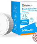 Make Sure Your Loved Ones Stay Chill With This Rock Solid Interconnected Carbon Monoxide Detector Offering Legit UL Certification And Pain Free Mounting For Serious Household Safety, showing carbon monoxide alarm and packaging.