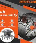 Graphic showing a rear wheel bearing and hub assembly for Toyota Celica 2000 to 2005, Corolla 2003 to 2008, Matrix 2003 to 2008, 5 lug non ABS FWD only.