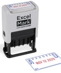 Badass Date Stamp Featuring Custom Text Options And Dual Blue Red Ink With A Legit Gray Mount That Gonna Keep Your Documents Looking Sharp For Years Of Daily Professional Use.