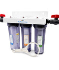 Whole House 3-Stage Water Filtration System With Three Quarter Inch Port, Dual Valves, And Extra One Year Filter Supply