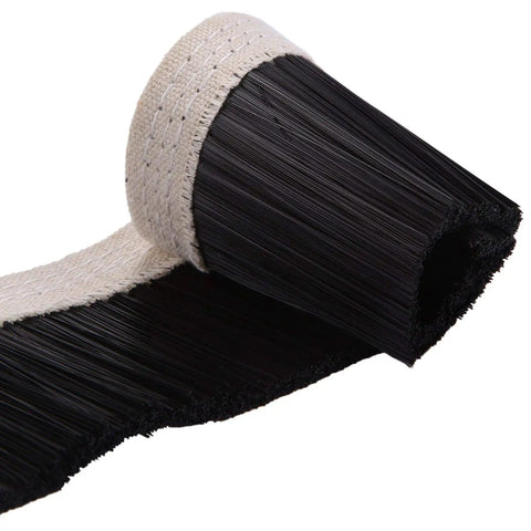 Shop Ready Heavy Duty CNC Router Spindle Dust Collector Brush Seal For Precision Engraving Machines Featuring A Tight Seventy Millimeter Fit And Badass Vacuum Seal, showing cut roll with black bristles.