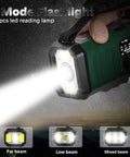3-mode flashlight feature on Hand Crank Emergency Radio With NOAA Weather Radio AM FM, 10000mAh Battery, USB C Fast Charge