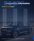 Hyundai compatibility chart with vehicle image for models 2006-2015 Sonata, Tucson, XG350