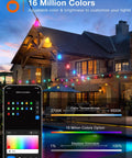 96 Foot Outdoor String Lights With Remote And App Control Dope Dimmable RGB LED Bulbs Waterproof Shatterproof Patio Lights