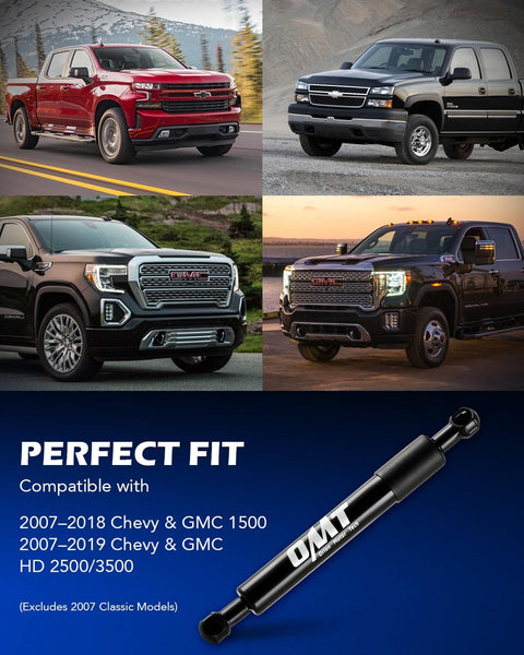 Heavy Duty Tailgate Assist Lift Kit For Silverado Sierra 1500 2007-2018 And HD 2500 3500 2007-2019 Black Tailgate Damper Display
