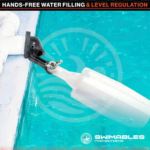 Auto Fill Float Valve Replacement Kit Three Eighths Inch To One Half Inch Adapter For Pool Water Levelers And Tank Fill Systems A 2 In 1 Solution For Pools Ponds And Water Tanks Compatible With Most Float Valves In Water Tanks And Pools Durable. mounted on pool float valve
