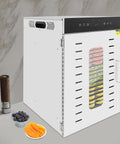 Heavy Duty Food Dehydrator Machine Featuring Rock Solid Stainless Steel Trays Smart Touch Panel And A Reliable 24 Hour Timer with sliced fruit