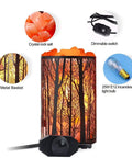 Himalayan Salt Lamp With Forest Design Metal Basket Natural Night Light With Dimmer Switch 25W Bulb Included ETL Cord