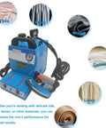 Heavy Duty Industrial Steam Iron And Boiler Setup Straight Up 110 Volt 1600 Watt Pro Ironing Rig with adjustable settings.