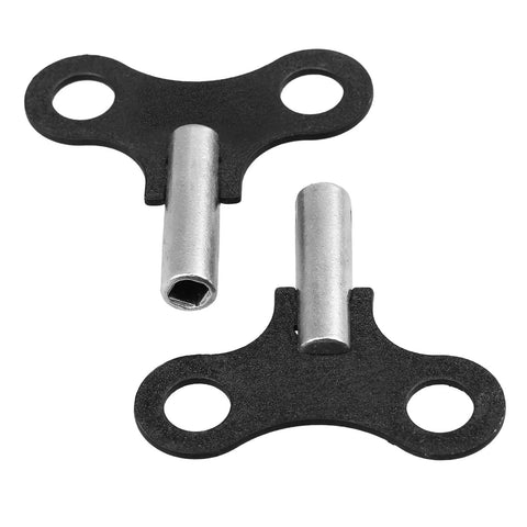 Two Pack 4.5mm Clock Winding Keys for Antique Wall Clocks and Alarm Clocks, shown with durable steel construction and 0.177 inch hole.
