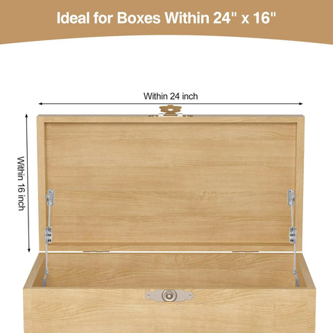 Adjustable Lid Stay Hinges For Small Wooden Toy Boxes And Chests, Zinc Alloy Lid Supports, tension adjustable, fits 24x16 inch