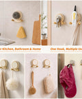Tough As Nails Two In One Self Adhesive Magnetic Wall Hooks With Heavy Duty Grip No Drill Mount For Clutter Free Kitchen Organization And Safe Metal Storage, multi-use for towels and sponges.