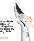 Bypass Pruner With PowerLever And Lightweight FiberComp Handles Ergonomic Garden Shears For Clean Cuts On Green Plants