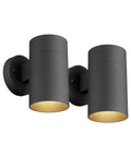 Outdoor Wall Sconce Light Set Weatherproof Cylinder Exterior Lighting For Porch Garage Patio Entryway IP65 Die Casting Aluminum Two Pack