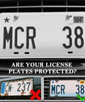 No Drill Front License Plate Frame Mount For Cars Universal License Plate Bracket With Screws Easy Install Keeps Your Plate Clean And Secure