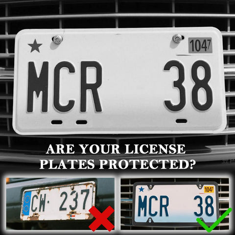 No Drill Front License Plate Frame Mount For Cars Universal License Plate Bracket With Screws Easy Install Keeps Your Plate Clean And Secure
