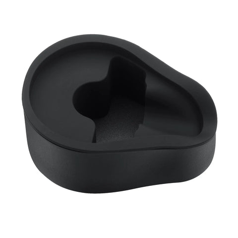 Black silicone espresso holder for 58mm portafilters, part of the Portafilter Holder And Tamping Station for Espresso.
