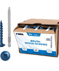 Blue Anti Corrosion Pocket Hole Screws 1 Inch Coarse Thread Wood Screws kit with driver bit, 228Pcs