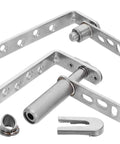 Stainless Steel Double Swing Door Hinges With Self-Closing Spring Load For 16mm-20mm Doors, Corrosion Resistant Gravity Return