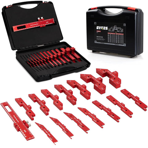 15 Piece Aluminum Setup Blocks With 6061 T651 Precision Height And Depth Gauge System for router table and table saw