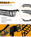 Heavy Duty Steel Cargo Barricade Tailgate Compatible With 2020 To 2025 Kawasaki Teryx KRX 1000 And 2023 To 2025 KRX4 1000 UTV, black powder-coated design.