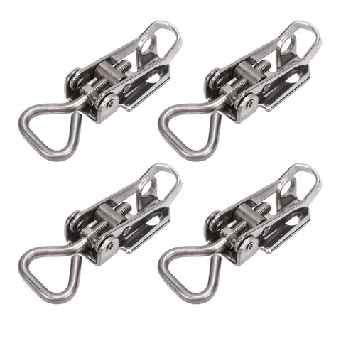 4 Pack Toggle Latch Clamp With Locking Hole For Toolbox Cabinet Doors And Smoker Lids, Marine Grade 304 Stainless Steel